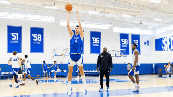 Andrija Jelavic at Kentucky practice (Photo via Camryn Williams | UK Athletics)